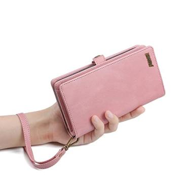 Imagem de Capa de celular estilo carteira empresarial de luxo para Samsung Galaxy M31 S8 S9 S10 S20 S21 Plus Note20Ultra A20E A21S A40 A50 A51 A70 A71 S21FE, Rosa, Para Samsung M31