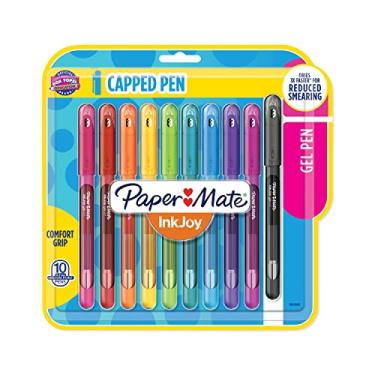 Imagem de Paper Mate Canetas de gel InkJoy ponta média (0,7 mm), 10 unidades, cores sortidas (2023009)