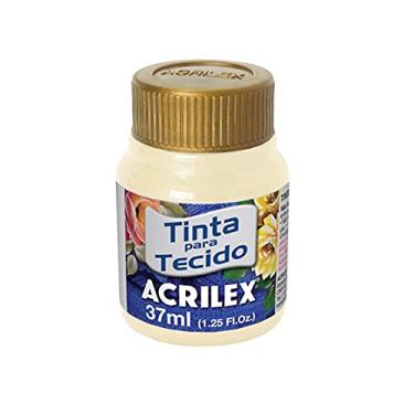 Imagem de Tinta para Tecido Metálica Acrilex 37 ml Marfim Metálico - 529