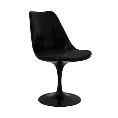 Imagem de Cadeira Design Saarinen Pelegrin PEL-1855H Giratória Preta em ABS 