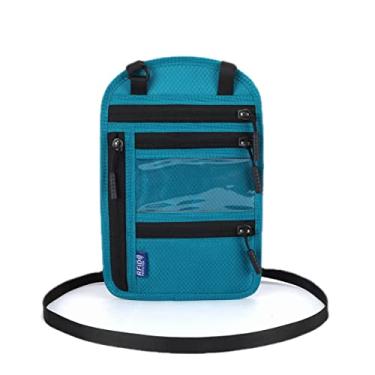 Imagem de WOULDWIN Pescoço Carteira RFID Bloqueio Titular do Passaporte Fácil de Ocultar Bolsa de Viagem Verde