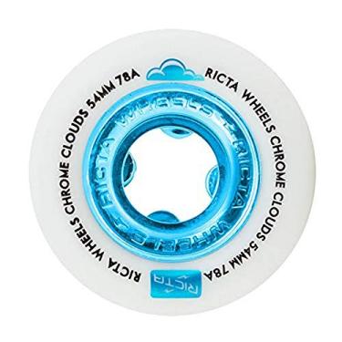 Imagem de Rodas de skate Ricta Soft Cruiser 54 mm cromadas 78A azul
