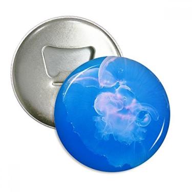 Imagem de Medusa oceano azul água ciência natureza abridor de garrafas ímã geladeira emblema multifuncional