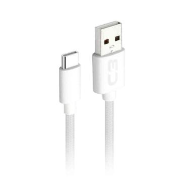 Imagem de CABO TIPO C USB 2.0 AM 1m BRANCO CB-C11WHX C3 PLUS