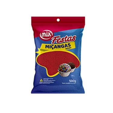 Imagem de Confeito Miçanga Granulado Brigadeiro, Doces, Confeitaria Várias Cores 500g (Vermelho)