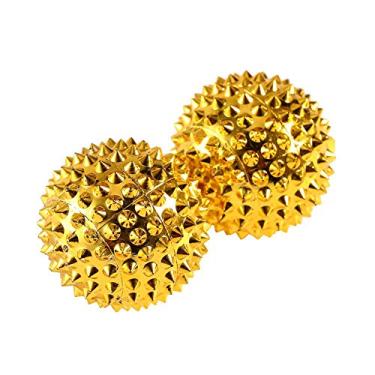 Imagem de Bolas de massagem magnéticas pontiagudas, bolas de acupuntura de mão, acupuntura manual, acupressão corporal física, bolas de massagem manual, pacote com 2, ABS e material magnético