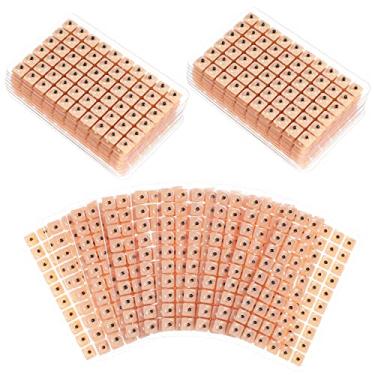 Imagem de ROSENICE 600 unidades de sementes de orelha de vaccaria de acupuntura descartáveis, kit de acupressão de sementes de orelha multicondições (10 folhas)