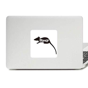 Imagem de Mouse preto e branco animal decalque vinil paster laptop adesivo decoração PC