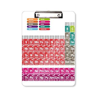 Imagem de Prancheta de mesa periódica de química colorida fofa succinct placa de suporte A4