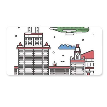 Imagem de DIYthinker Placa de carro com estampa de símbolo nacional da cidade da Rússia em aço inoxidável