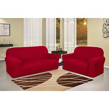 Imagem de Capa Para Sofá Bem Estar Vermelho - 2 e 3 lugares