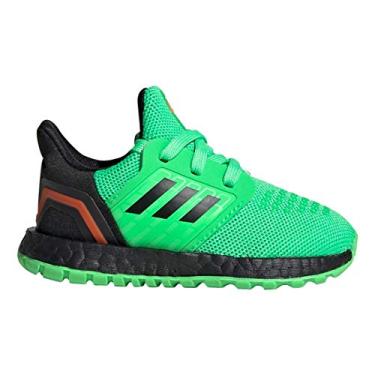 Imagem de adidas Tênis de corrida infantil unissex Ultraboost 20, Limão de choque/preto/laranja solar, 6.5 Toddler