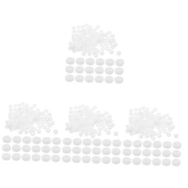 Imagem de STOBOK 400 Conjuntos pressão Botões roupa Botões plástico Botões para roupas Botões DIY ferramenta fixação sem costurar botões dedicada instantâneo bebê branco