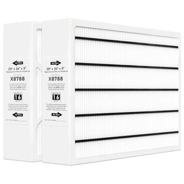 Imagem de Filtro de substituição X8788 MERV 16 20x26x5 compatível com Lennox X8788 e Pureair PCO20-28 Cleaner, pacote com 2, branco