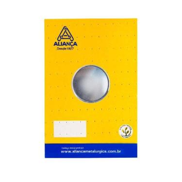 Imagem de cartela puxador botão concavo 25mm zamac cromado alianca