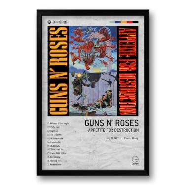 Imagem de Quadro Álbum Spotify Appetite for Destruction - Guns N' Roses - 40x60cm