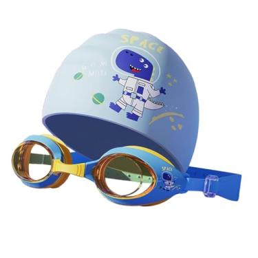 Imagem de rockible Conjunto de touca de natação para óculos de natação, touca de natação infantil, óculos de natação para mergulho