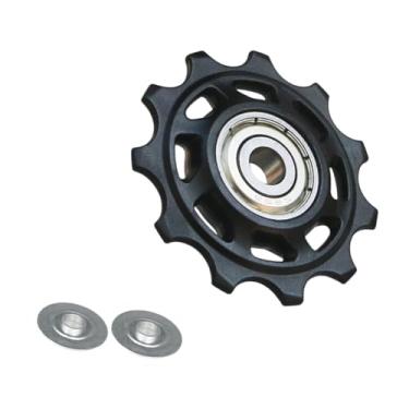 Imagem de YIJU Polia do desviador traseiro, peças sobressalentes da roda jockey, unidade estável confiável, fácil de instalar, roda guia para bicicletas de estrada e , 11T