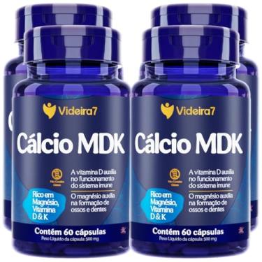 Imagem de Videira7, KIT 4 CALCIO MDK MAGNÉSIO VITAMINA D VITAMINA K 4X60 CÁPSULAS - VIDEIRA 7