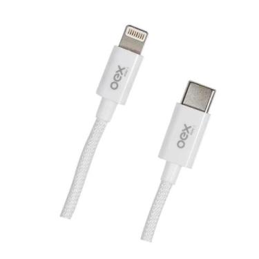 Imagem de Cabo de dados usb tipo-c para lightning 1m candy 27w ce210 branco oex