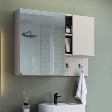 Imagem de Armário Espelheira para Banheiro com 2 Portas e Nichos Arenas