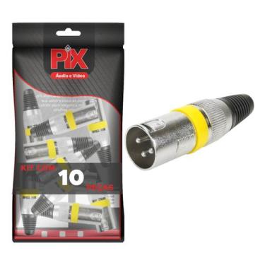 Imagem de 10x Plug Cannon Macho - Premium Profissional - Série Ring - PIX