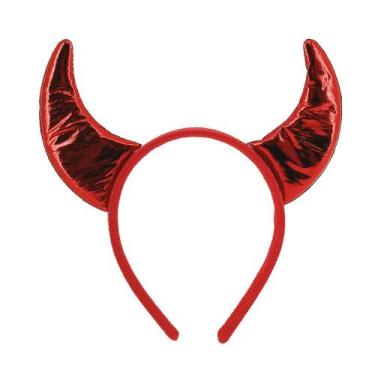 Imagem de Tiara de Diabinha Chifre Fantasia Halloween - Aliança, Vermelho