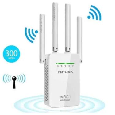 Imagem de Repetidor Wi-Fi Roteador Wireless 2800M 4 Antenas Envio Já - Pix-link