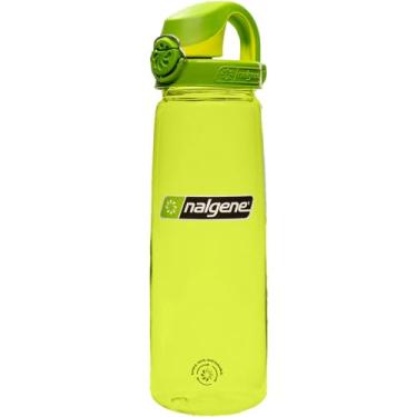 Imagem de Nalgene Garrafa de água Sustain Tritan livre de BPA na mosca feita com material derivado de 50% de resíduos de plástico (usando equilíbrio de massa certificado ISCC), 680 g, verde primavera com iguana
