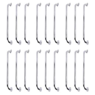 Imagem de Alça de Apoio Inox Barra 70cm Kit 18 Unidades Idoso Banheiro Segurança