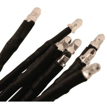 Imagem de 10 LEDs pré-conectados (transparente, 5 mm, LED azul)