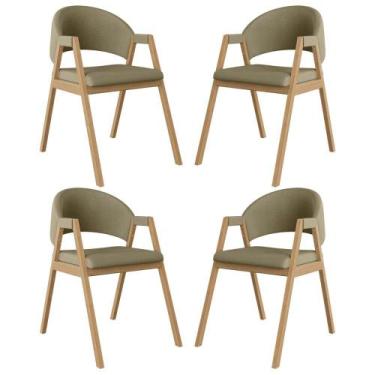 Imagem de Kit 4 Cadeiras Suellen Luxo Reforçada Mesa de Jantar Linho - B Balaqui