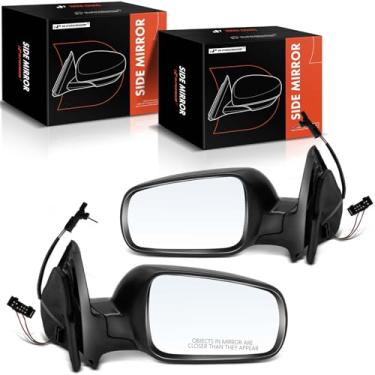 Imagem de A-Premium Par (2) Espelho retrovisor manual do lado do motorista e do passageiro - compatível com Volkswagen Jetta 1999-2005, Golf 1999-2006 - Espelho retrovisor externo externo dobrável manual