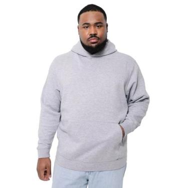 Imagem de Blusa de Moletom Canguru Masculino Confortável Cinza Claro - Di Nuevo,