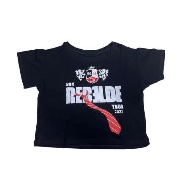 Imagem de Blusa Rebelde RBD Tour Y Soy Rebelde Blusinha Camiseta Cropped Feminin