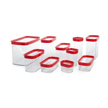Imagem de Kit Conjunto Cozinha 10 Potes Herméticos de Acrílico para Mantimentos 