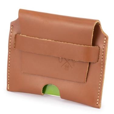 Imagem de Carteira Envelope Use Young Couro Porta Cartão Notas, Caramelo