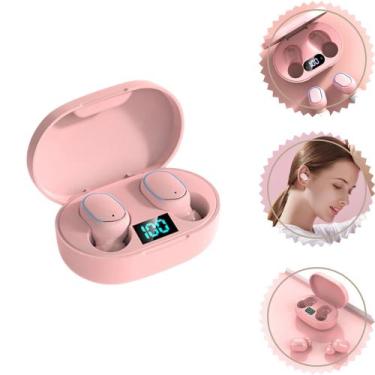 Imagem de Fone de Ouvidos Sem Fio Bluetooth Tws Pró Rosa p/ Todos Os Celulares C
