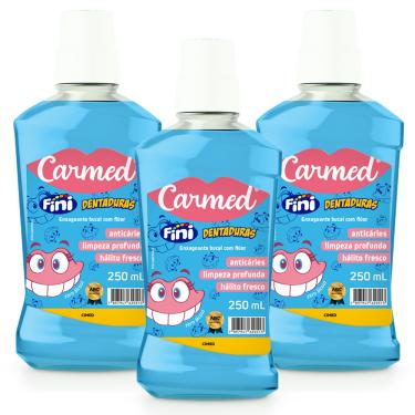 Imagem de Kit 3 und Enxaguante Bucal Carmed Dentadura 250ml
