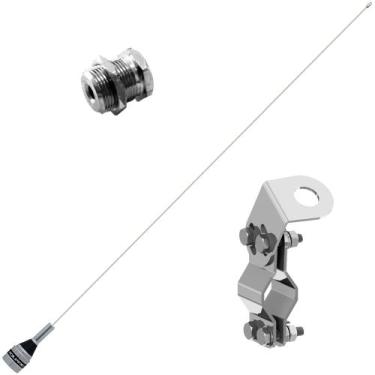 Imagem de Antena Móvel Inox Enfeite Estética Decorativa 1,50 metros Suporte Crom