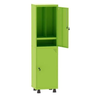 Imagem de Armário Guarda Volume Locker Roupeiro Insalubre 1 Vão 02 Portas Com Pr