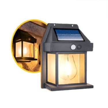 Imagem de Luminária Externa Solar de Parede Com Sensor de Presença Arandela Luz 