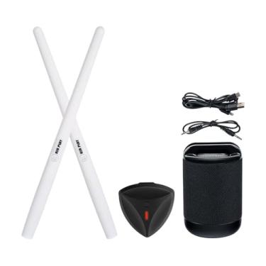 Imagem de menolana Conjunto de tambor eletrônico com pedais, instrumento de percussão, presente, conjunto de tambor de ar, baquetas elétricas para iniciantes, adultos,