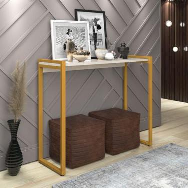 Imagem de Aparador Industrial Hall de Entrada Ísis Pés Em Aço Decorativo Sala Me