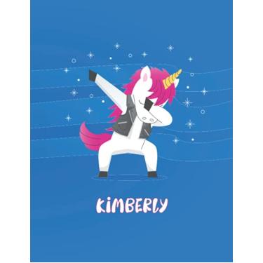 Imagem de Kimberly: Unicorn Notebook Personal Name Wide Lined Rule Paper | Notebook The Notebook For Writing Journal or Diary Women & Girls Gift for Birthday, For Student | 162 Pages Size 8.5x11inch