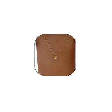 Imagem de Stringex Boho Colar com pingente de sol dourado para mulheres, ajustável, prata, celestial, sol, vintage, girassol, acessórios de festa, Large, Metal, Sem Pedra Preciosa