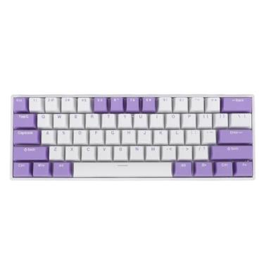 Imagem de Teclado Mecânico 60%, Teclado para Jogos Com Fio de 61 Teclas Com Retroiluminação RGB, Teclado Hot Swappable para Win2000, para ME, para XP, para Vista