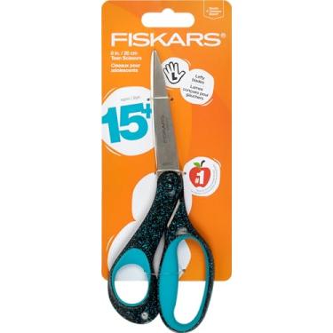 Imagem de Fiskars Tesoura para adolescentes Softgrip de 20 cm, para maiores de 15 anos, glitter azul