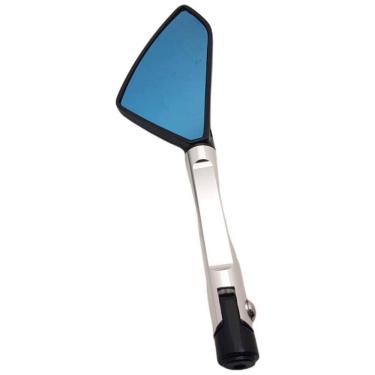 Imagem de Par Espelho Retrovisor Esportivo Prata Universal Motos