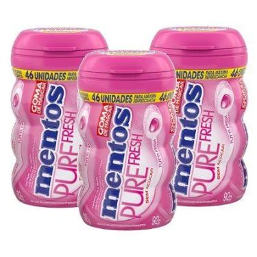 Imagem de 3 Chiclete Mentos Pure Fresh TUTTI FRUTTI zero açucar 92g